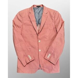 Express Extra Slim Fit Sport Coat Blazer Men - Salmon Pink 38R Summer Spring